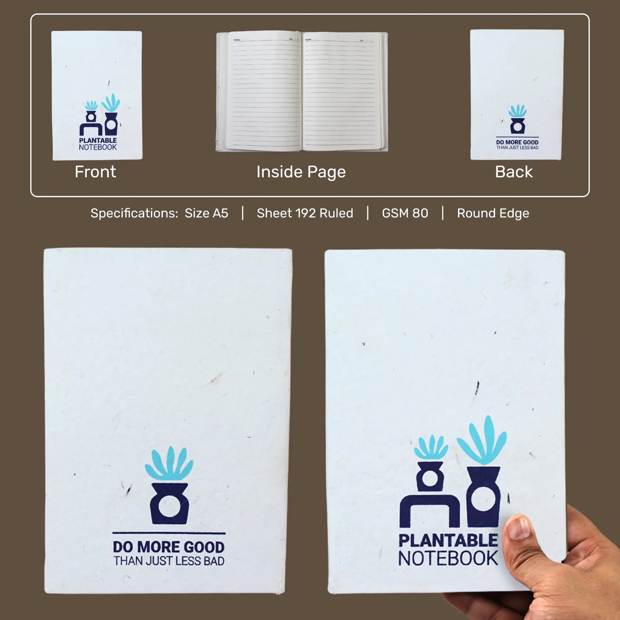 Plantable A5 Hard Bond Seed Diary