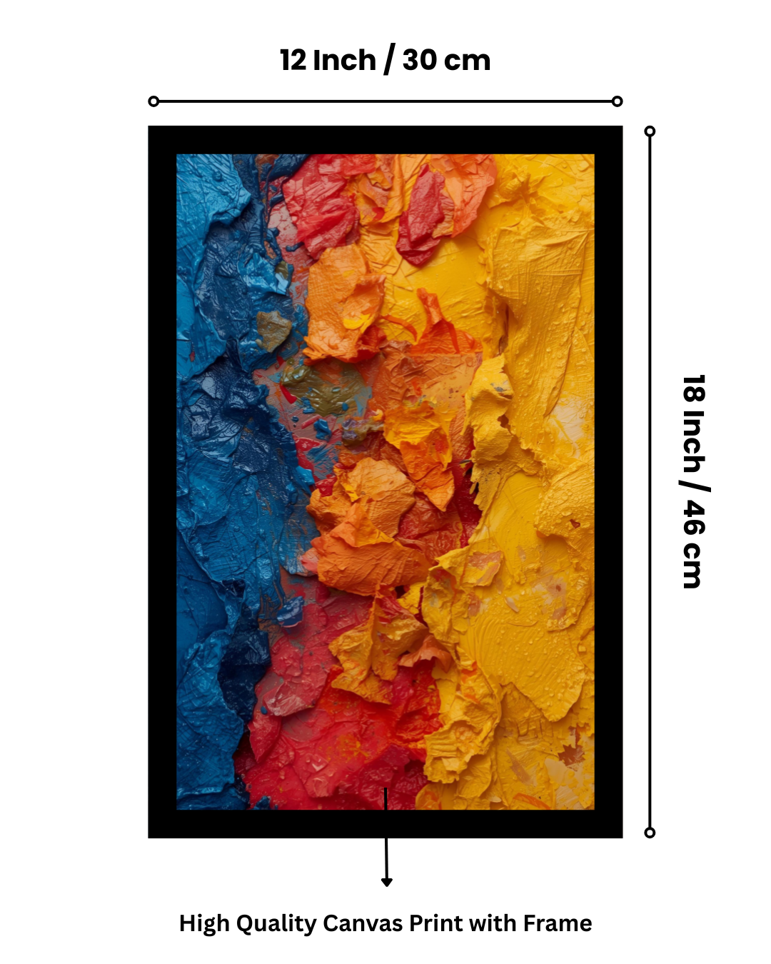 3D Texture Abstract Canvas Wall Frame – Vibrant Modern Art Print for Living Room