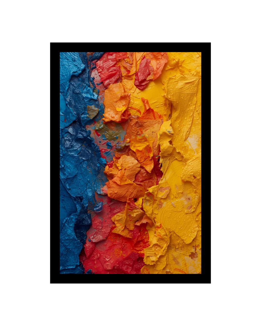 3D Texture Abstract Canvas Wall Frame – Vibrant Modern Art Print for Living Room