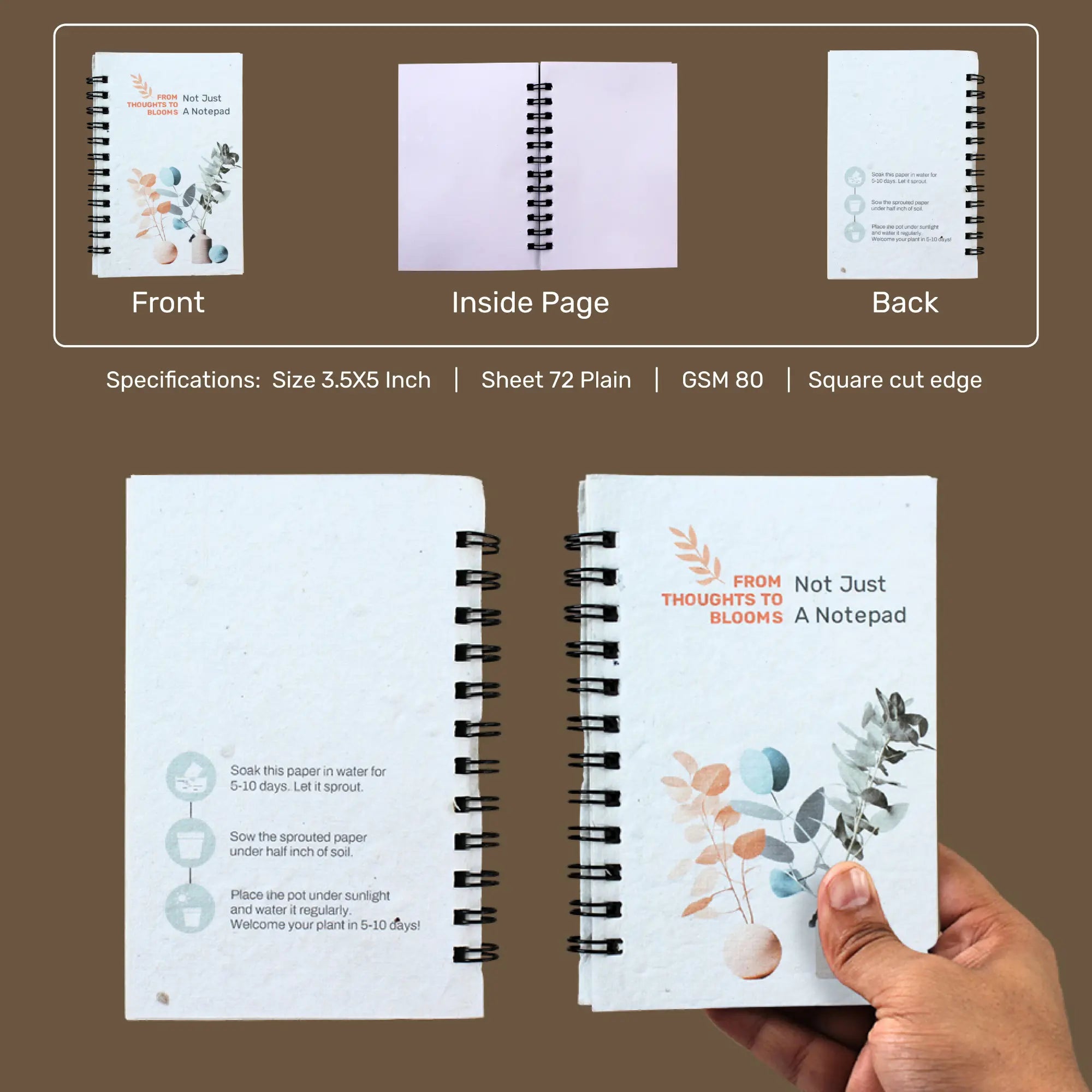 Plantable Notepad Mini (Wire)