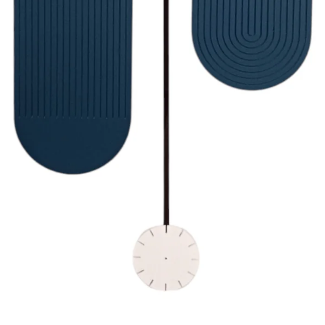 Arch shaped Pendulum wall clock with white