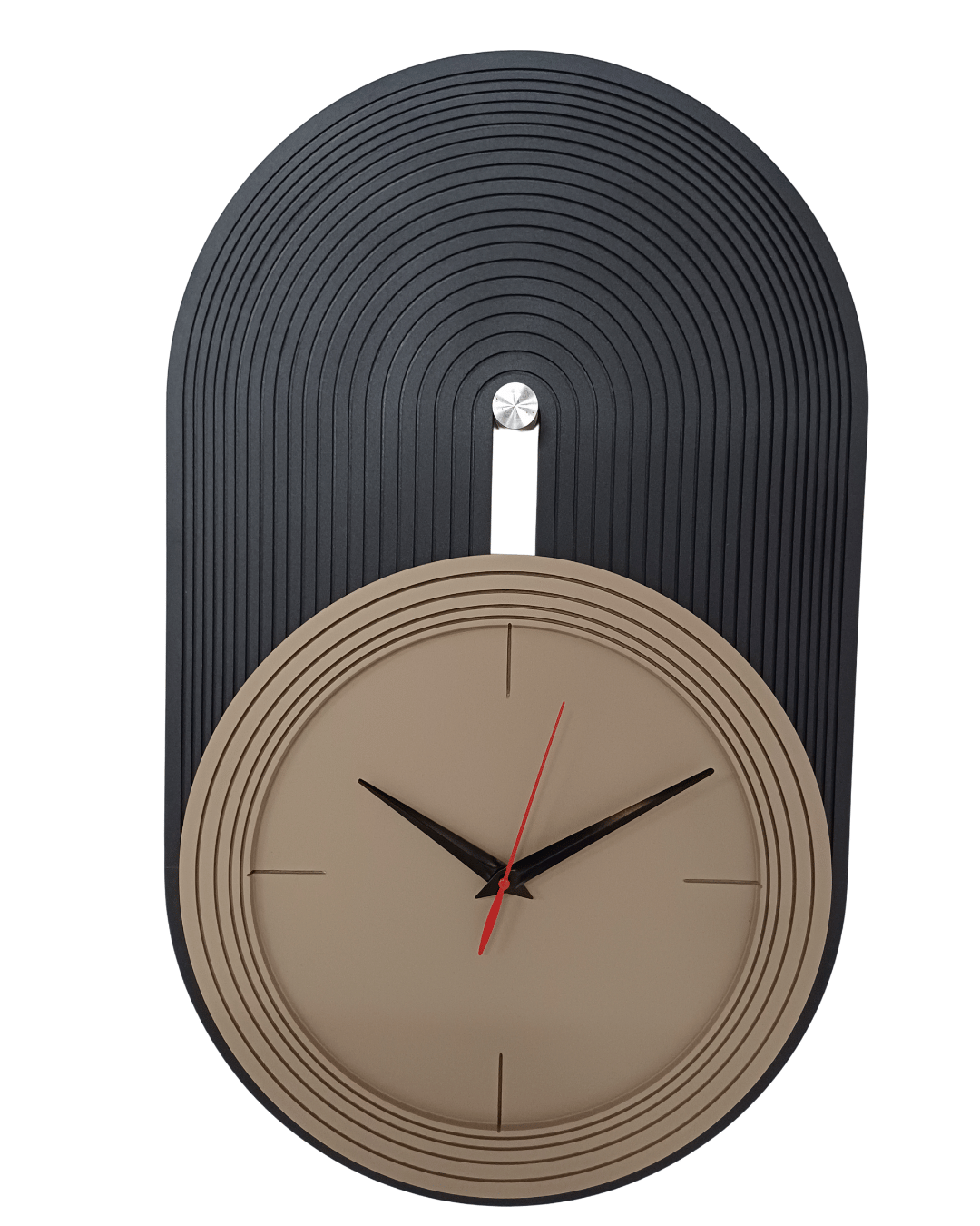 Beige & Black Large Wall Clock