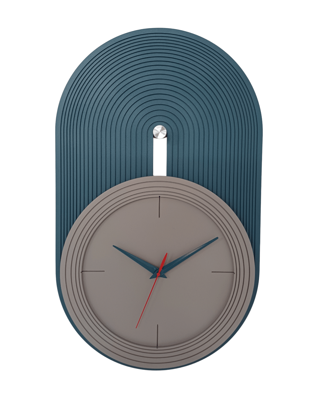 Blue Grey Wall Clock