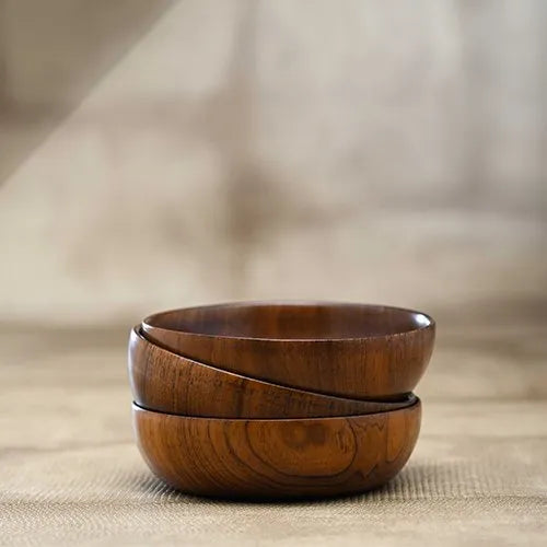 Large size Teak Wood Bowl (Katori) - Set of 4
