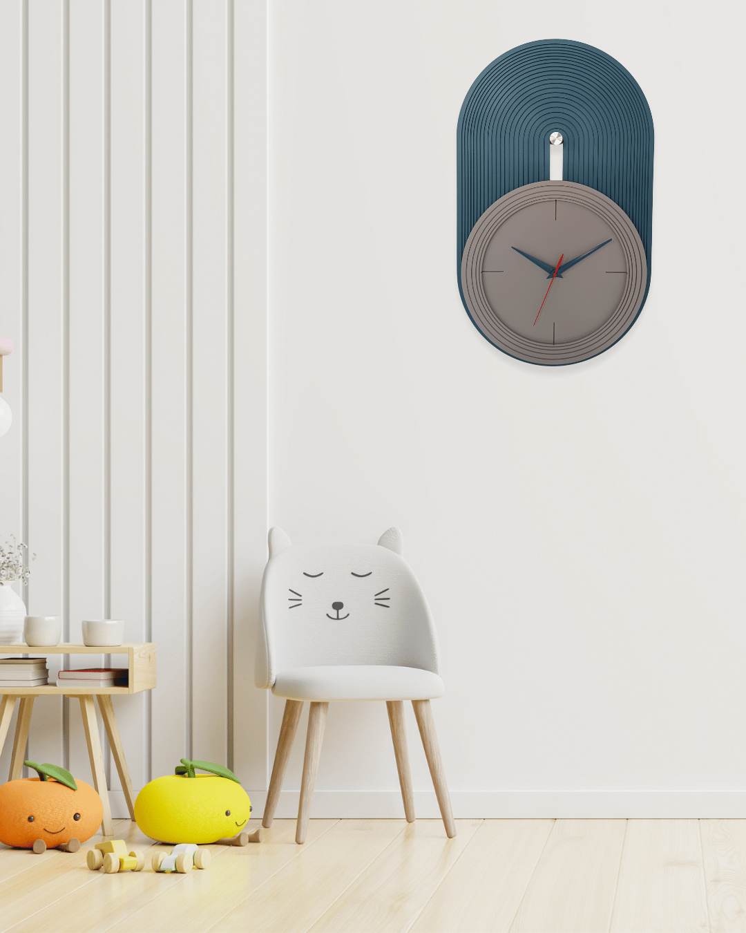 Ocean Blue & Grey Wall clock