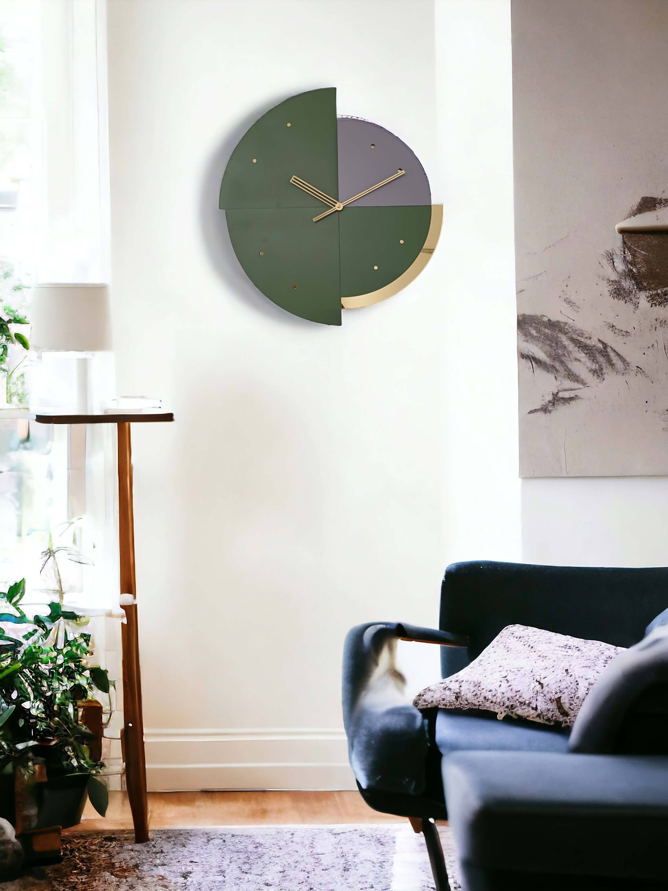 Green Modern Antique Wall Clock