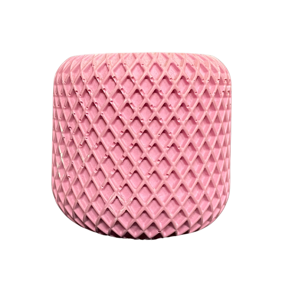 Small concrete pink pot for home decor