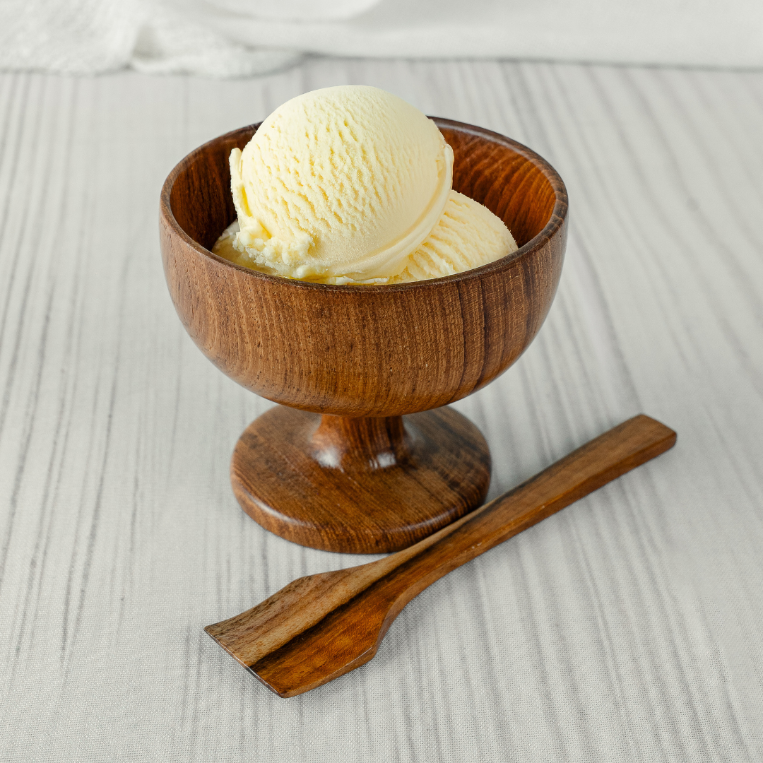 ice cream cup with spoon