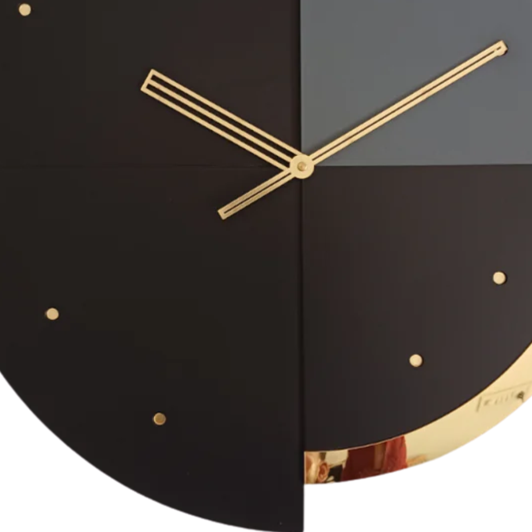 modern black wall clock