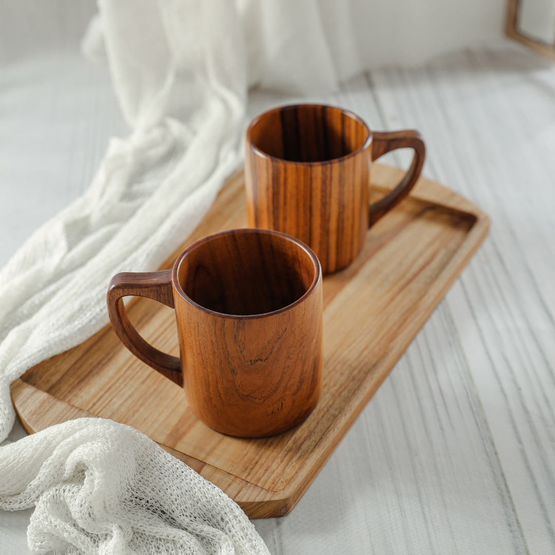 teak wood cup