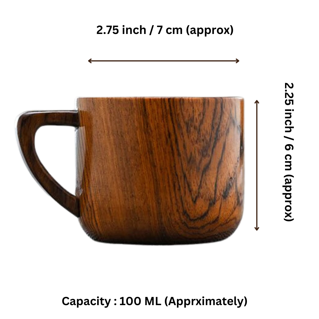teak wood cups
