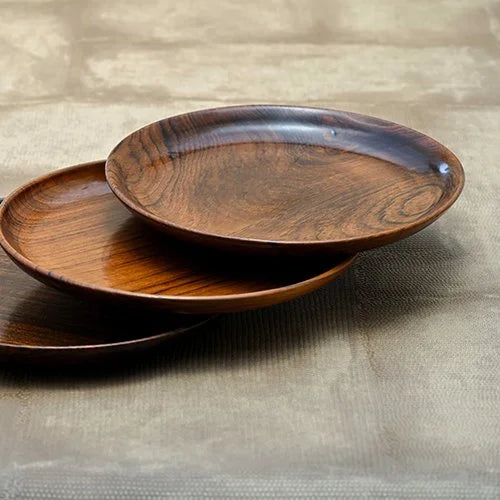 teak wood plates