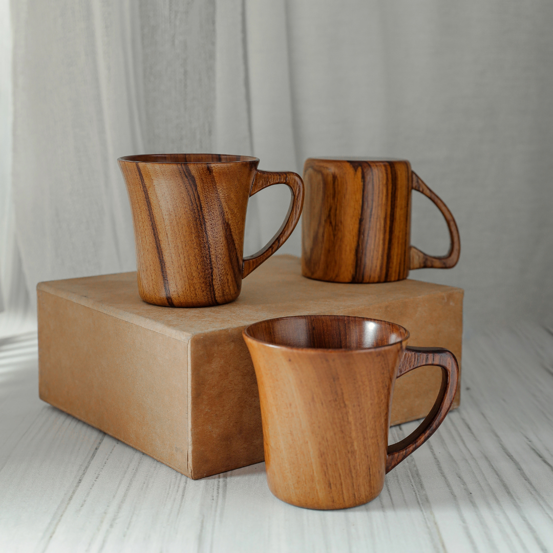 teakwood coffee mug