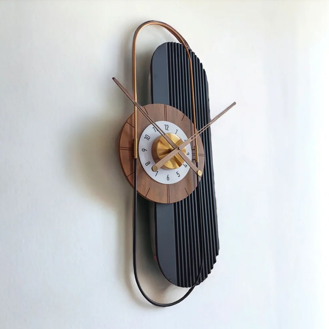 trending black wall clock