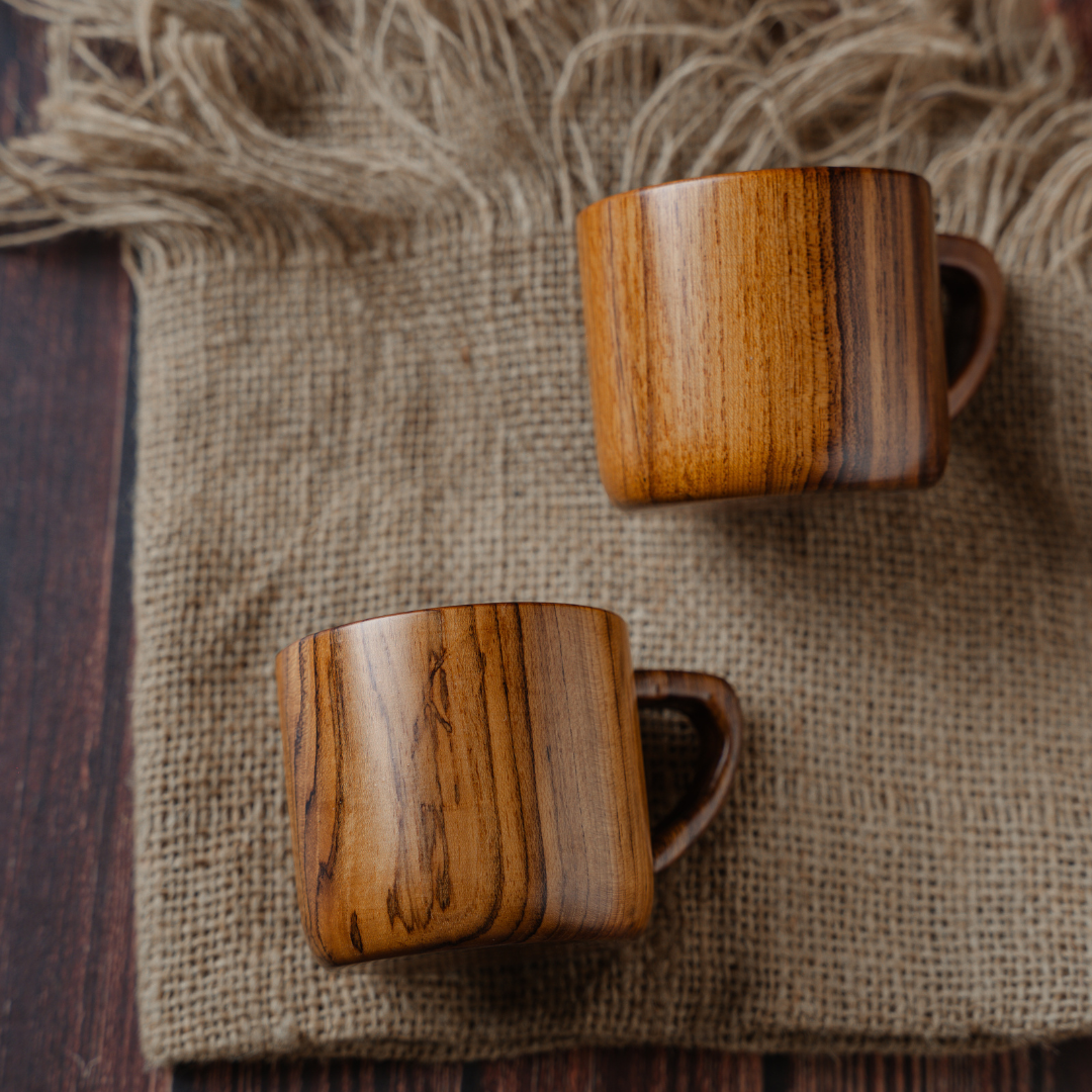 wooden tea cup