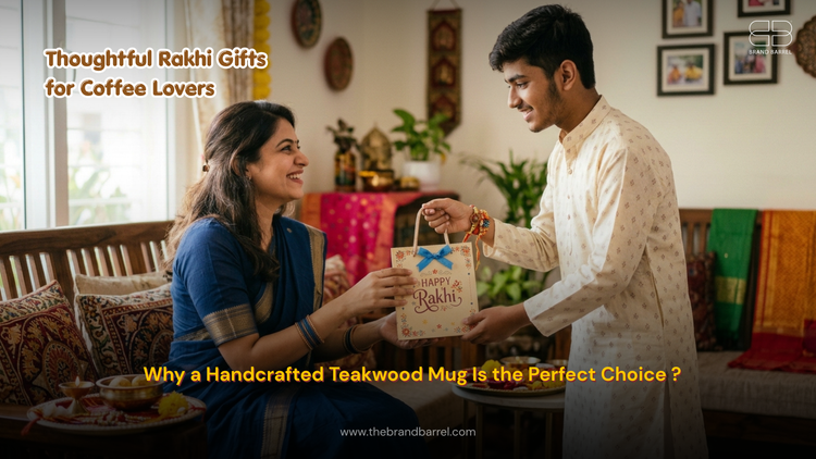 Thoughtful Rakhi Gifts for Coffee Lovers: Why a Handcrafted Teakwood Mug Is the Perfect Choice