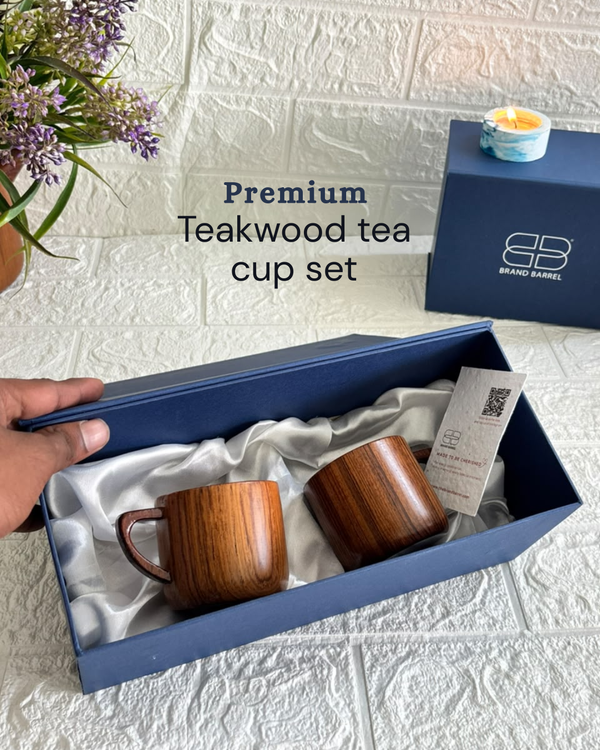 Teak Wood Tea Cups