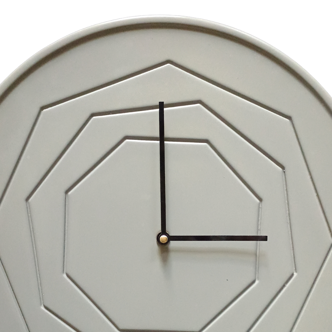 Grey Layered Origami Wall Clock