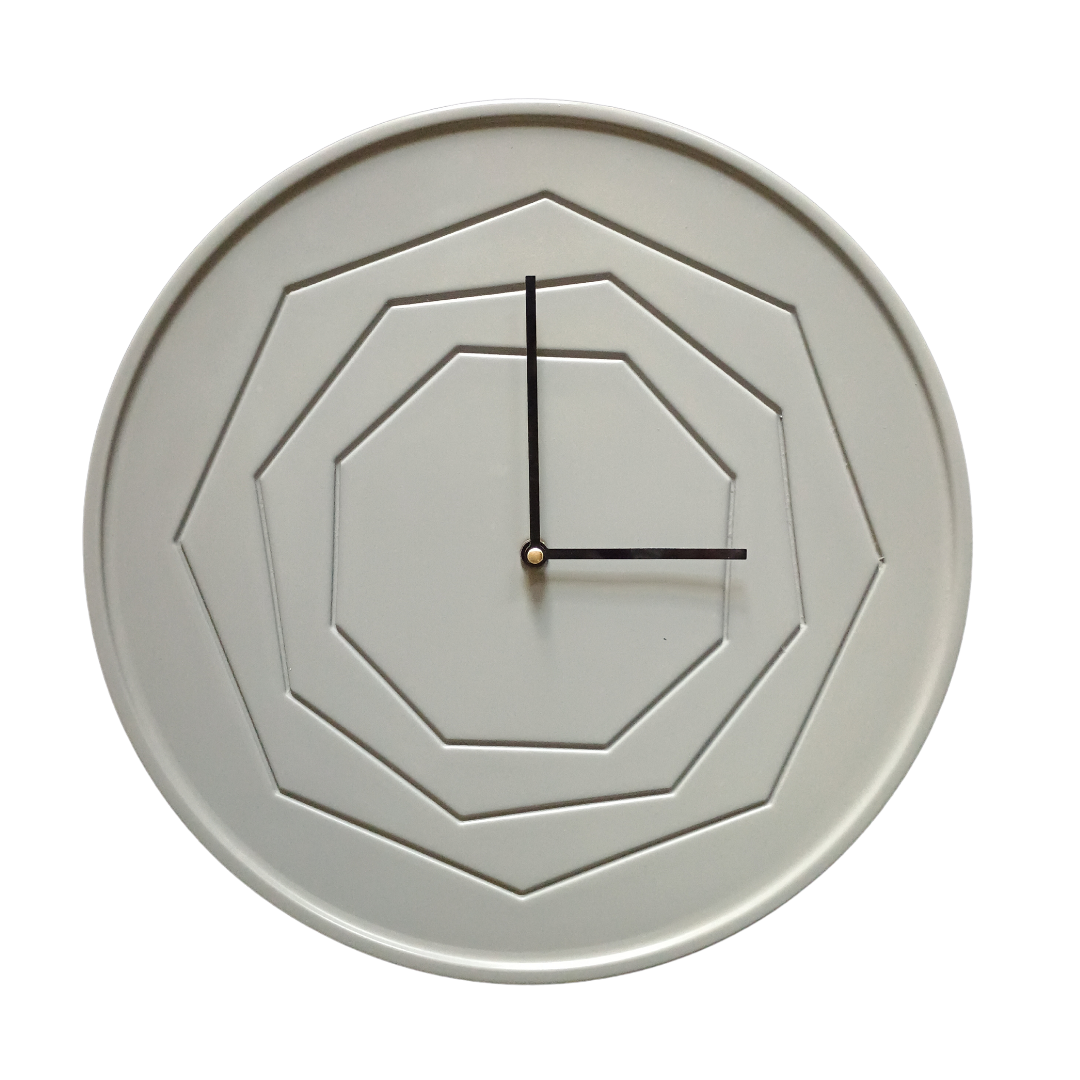 Grey Layered Origami Wall Clock