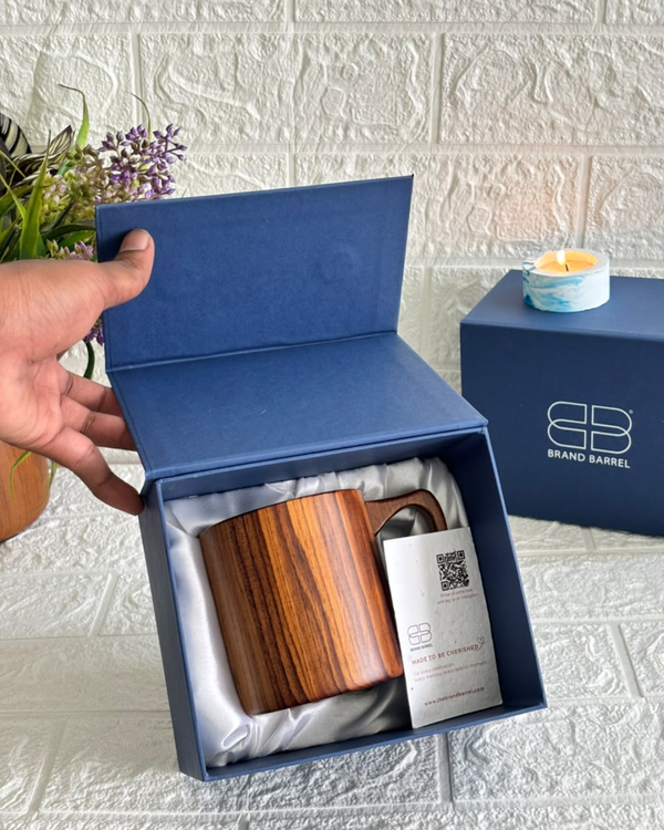 Teak Wood Coffee Mug (Pack of 1)