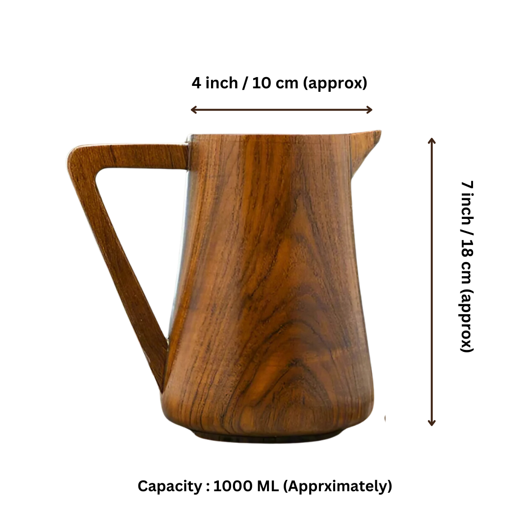 1 litre teak wood serving jug