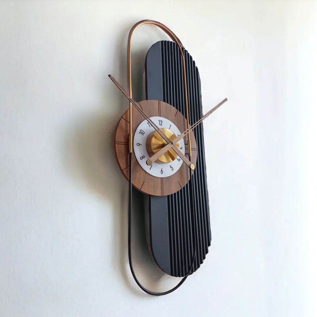 Black Abstract Wall Clock