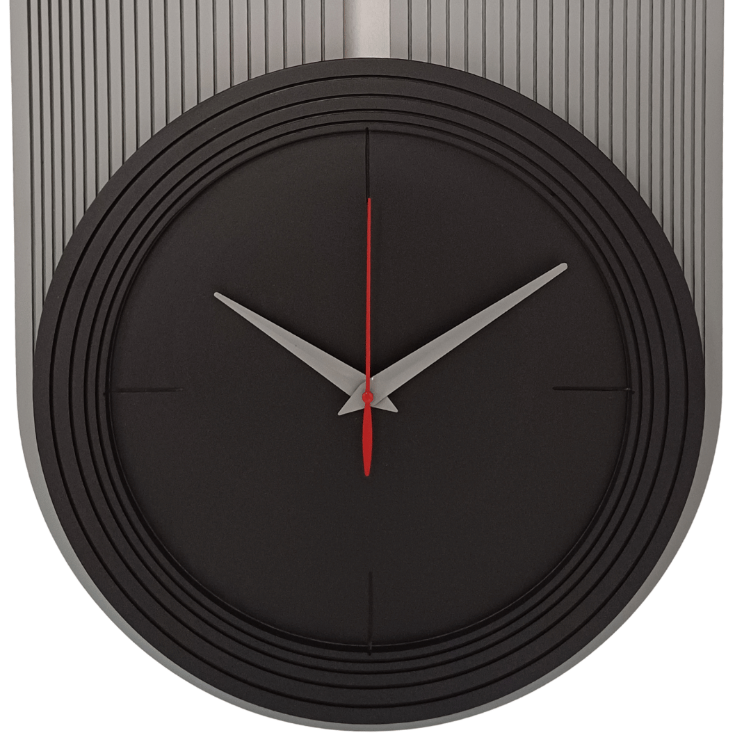Modern Meridian Black & Grey Wall Clock