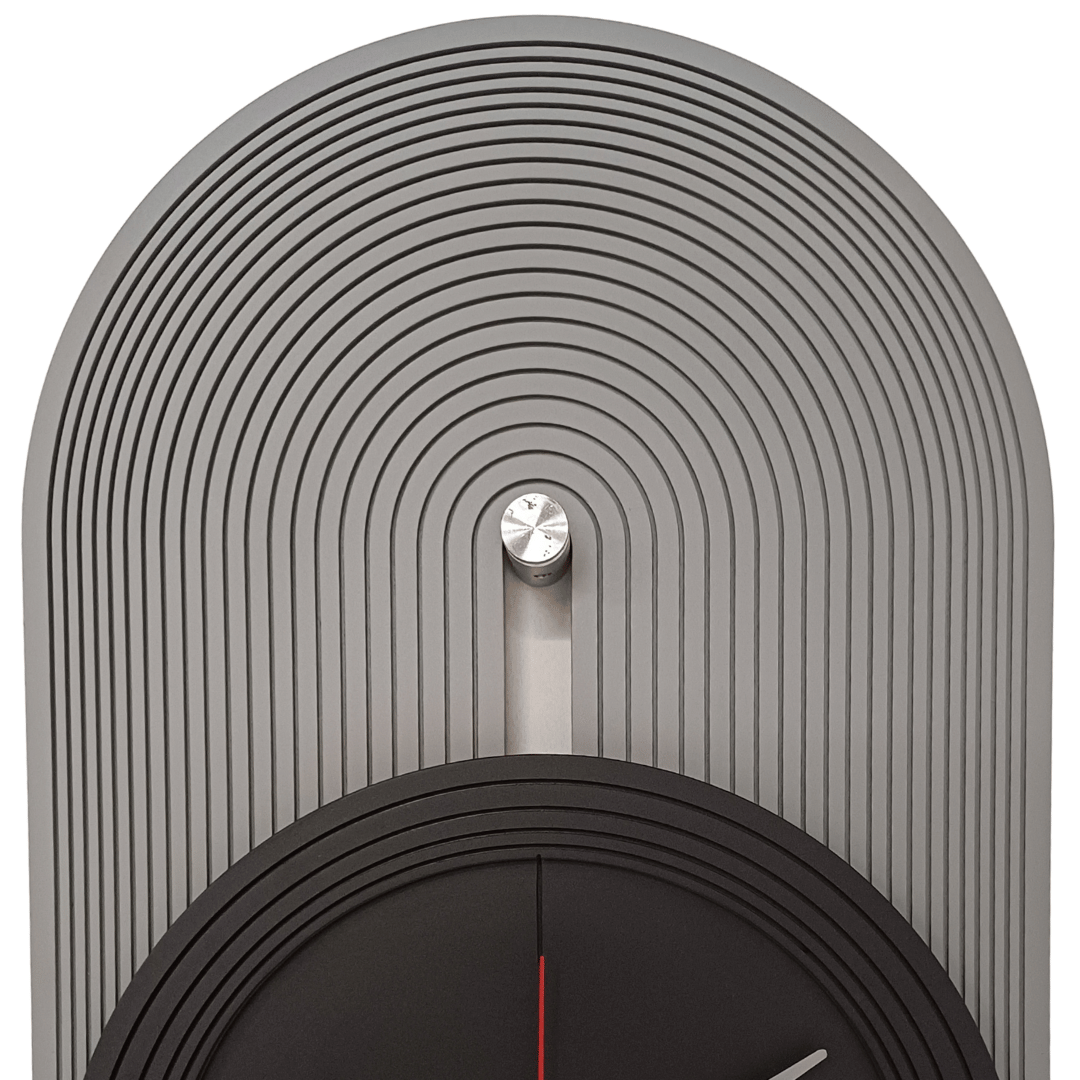 Modern Meridian Black & Grey Wall Clock