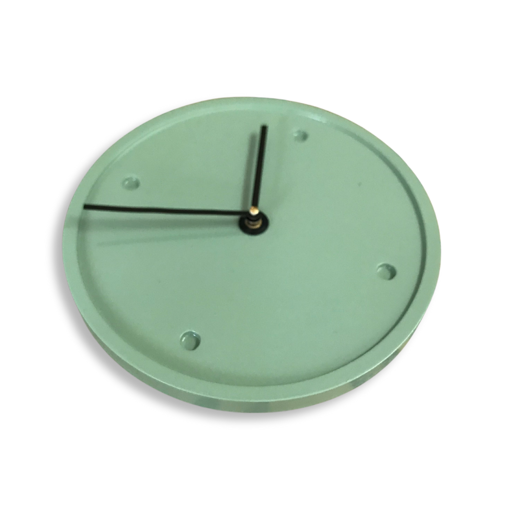 Green Minimalist Circle Wall Clock