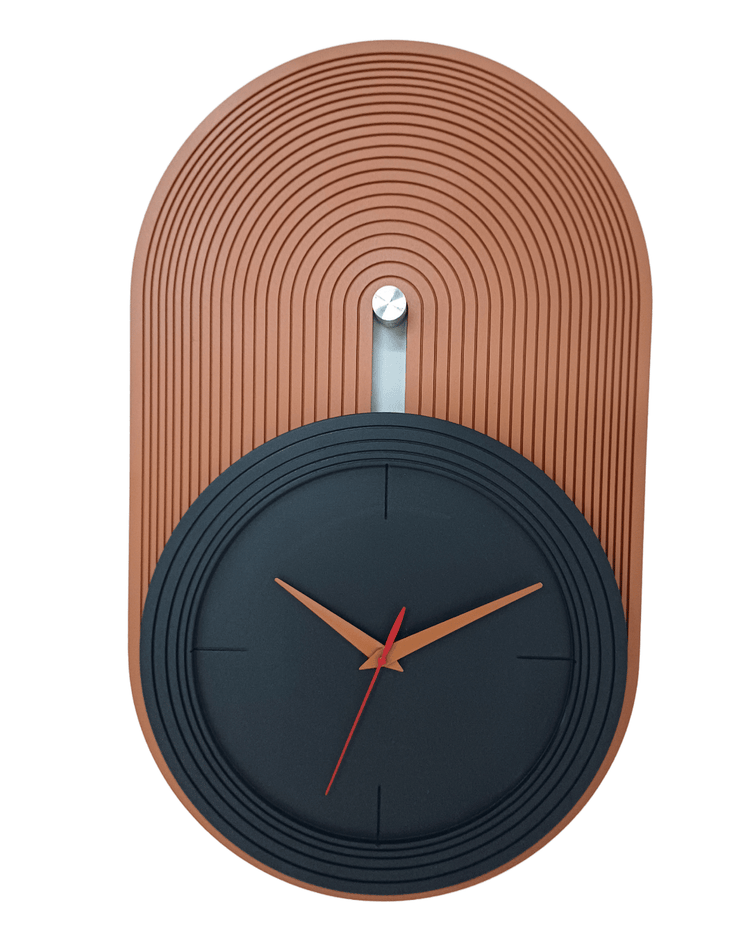 Black and Orange Wall Clock