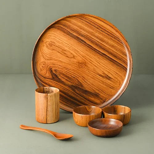 Wooden Dinnerware Set (Set of 2)