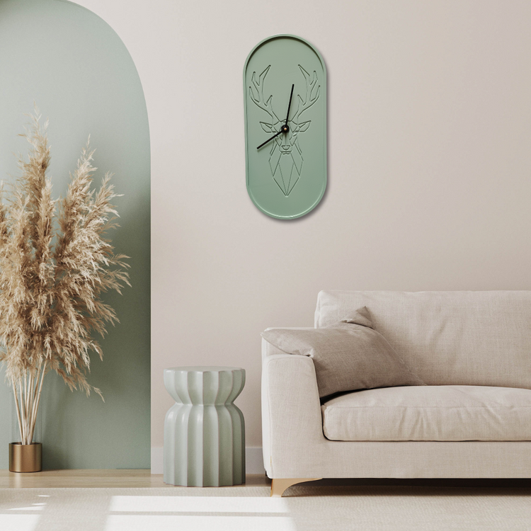 Geometric Deer Wall Clock