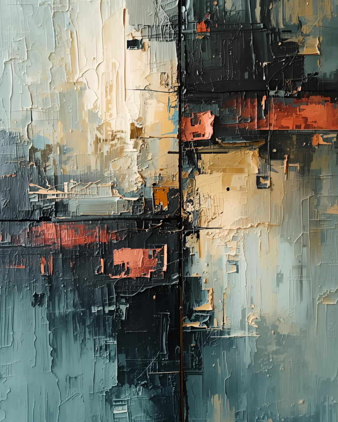 Modern Abstract Textured Canvas Wall Art for Luxury Home Decor