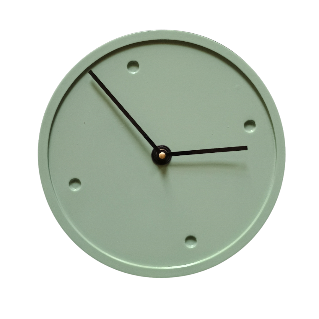 Green Minimalist Circle Wall Clock