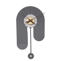 Grey Pendulum wall clock