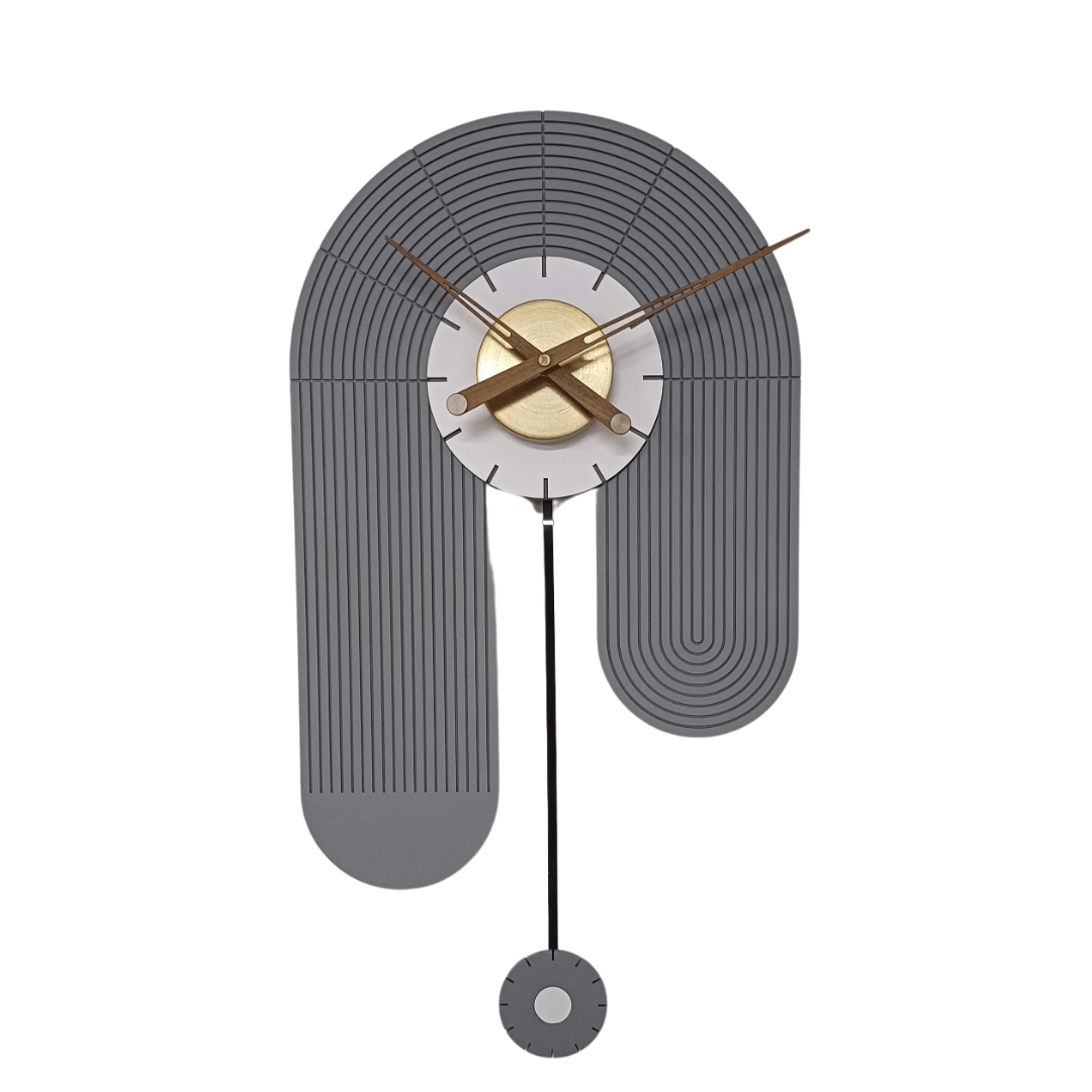 Grey Pendulum wall clock