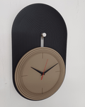 Large Beige & Black Large Wall Clock