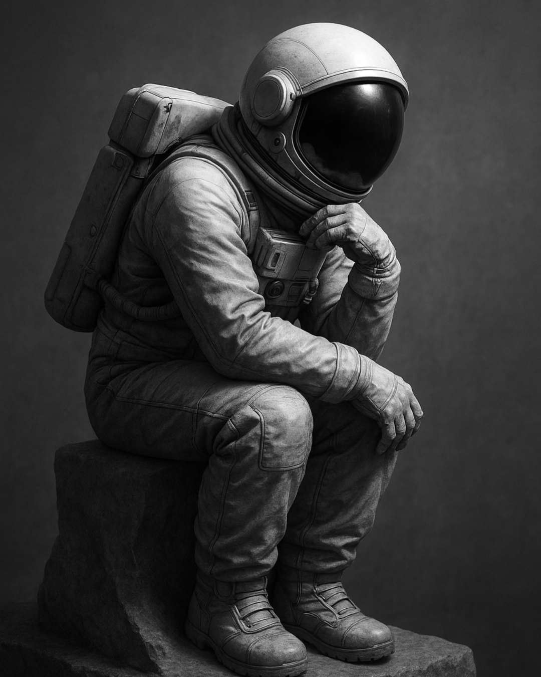 Minimal Astronaut Canvas Wall Art | Modern Space-Themed Decor