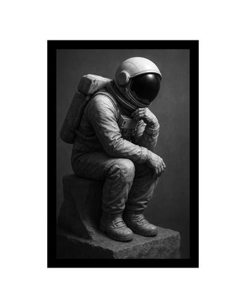 Minimal Astronaut Canvas Wall Art | Modern Space-Themed Decor
