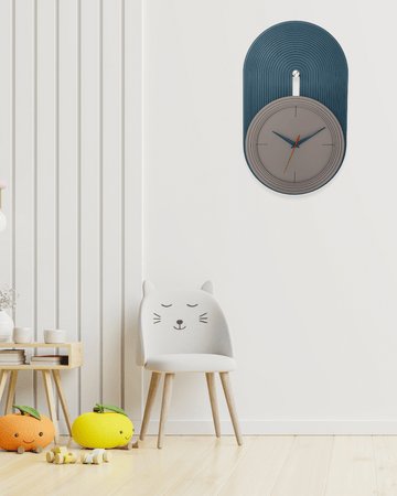 Ocean Blue & Grey Wall clock 