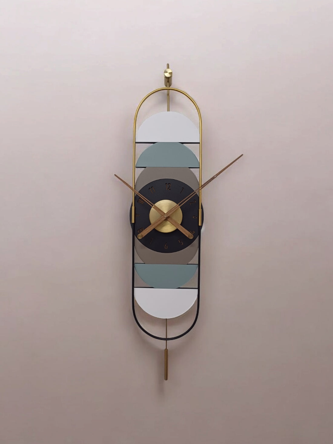 Oval shape oversized wall clock