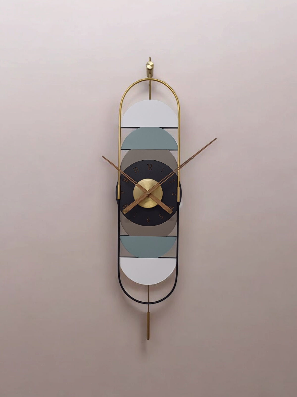 Oval shape oversized wall clock