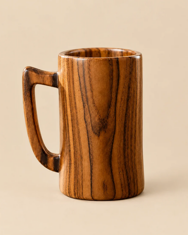 Teak Wood Beer Glass (700ML)