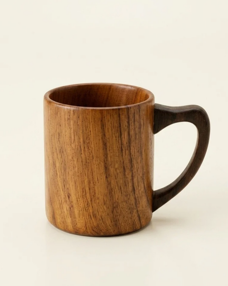 Teak Wood Coffee Mug (Pack of 1)