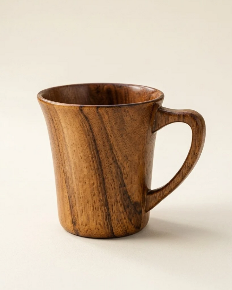 Teak Wood Coffee Mug Pack of 1