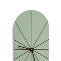 Vertical Oval Green Wall Clock