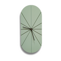 Vertical Radial Green Wall Clock