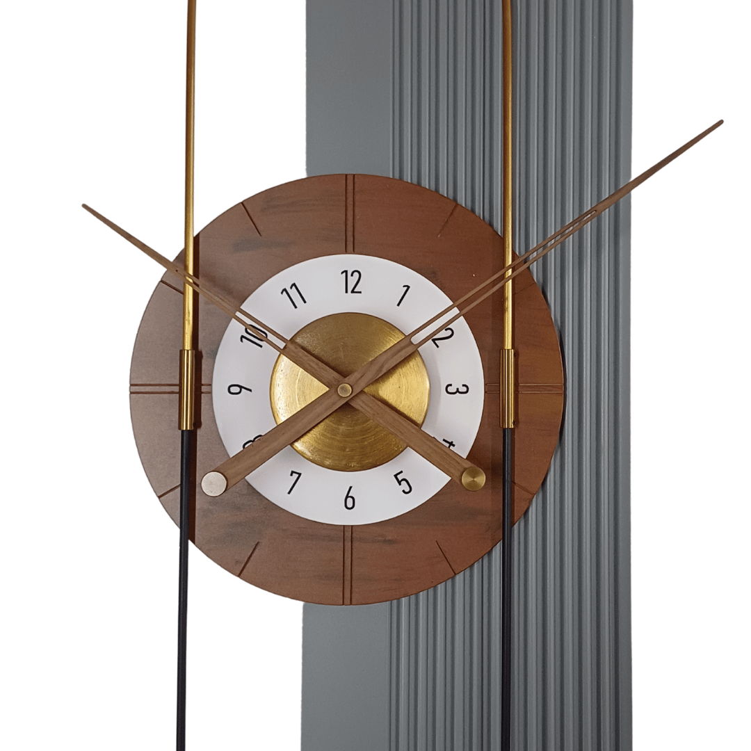 abstract grey large wall clock