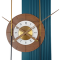 abstract ocean blue modern clock