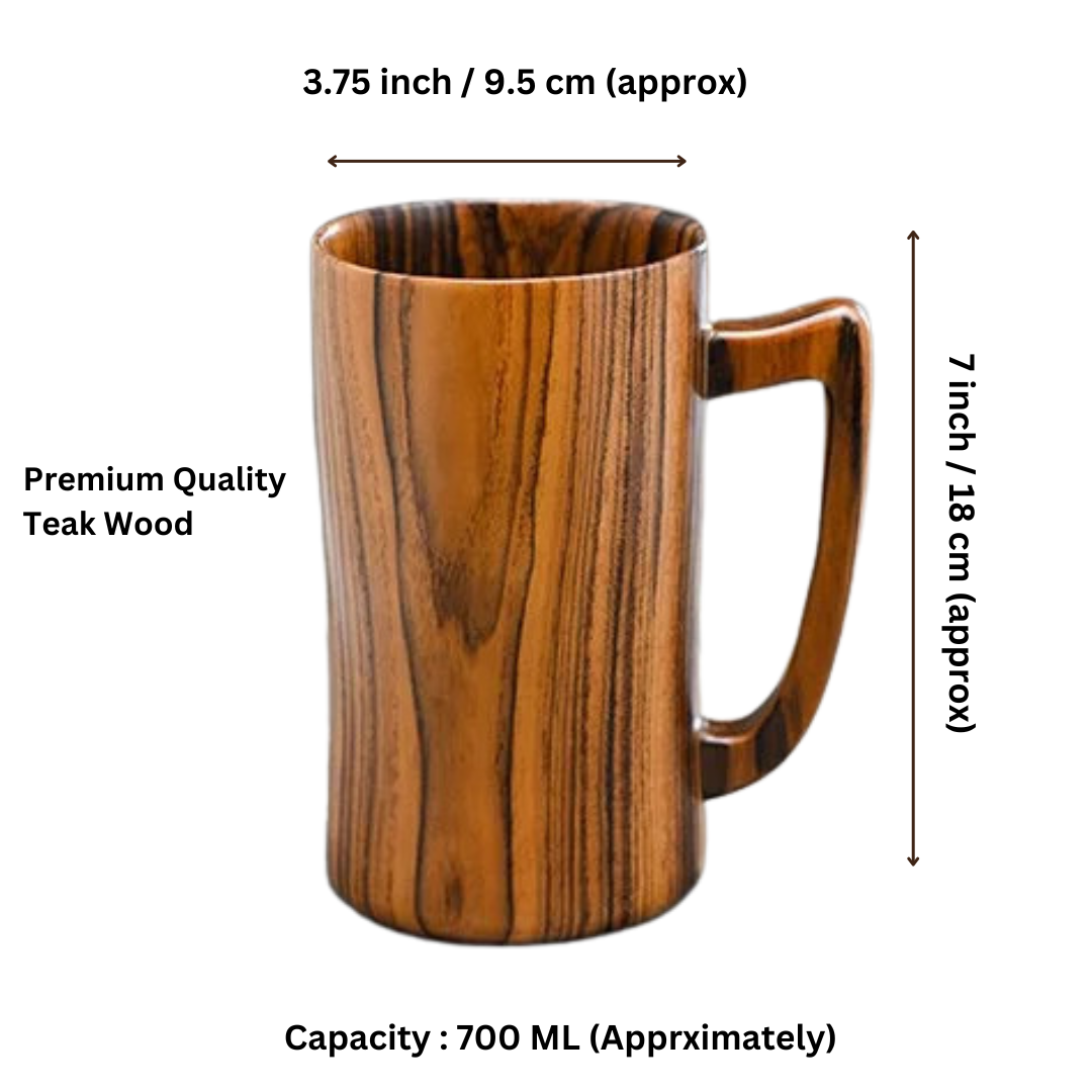 big size wooden beer mug